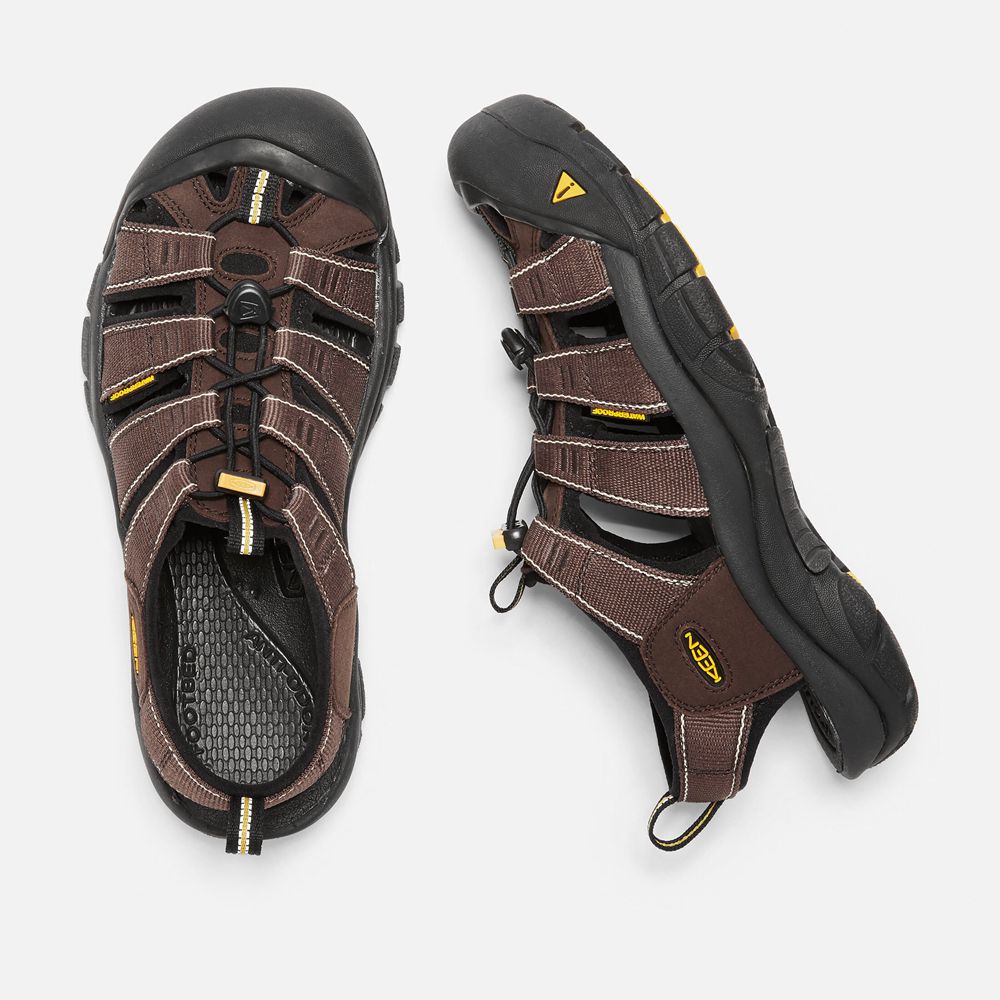 Sandalias Trekking Keen Mexico Marrom/Negros - Hombre Newport H2 - PR8461250